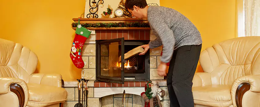 Rusted Metal Fireplace Restoration in Chapel Hill, North Carolina